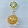Chaveiro de Moeda de Ouro do Ano do Cavalo Doze Signos do Zodíaco Pingente de Medalha Comemorativa Souvenir do Banco de Seguros Presente de Ano Novo