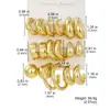 Brincos de Franja Simples Criativos Personalidade Forma de C Gota d'Água Grão Conjunto de 9 Peças Atacado Luxo Leve Toque de Alta Qualidade Estilo Férias