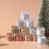 Material hecho a mano DIY serie navideña cáñamo suelto goma que gotea lentejuelas brillantes copos de nieve estrellas árbol de Navidad lentejuelas mixtas