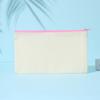 Estuche de lona en blanco al por mayor bolsa de cosméticos de lona transfronteriza bolsa de almacenamiento personalizada para graffiti DIY bolsa de lona con cremallera