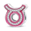 Panjia Transfronteiriço 12 Constelações Diamante Rosa Contas para Pulseira Colar Joias Contas Acessórios Atacado