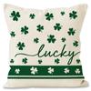 Funda de Almohada Irlandesa Nueva Estampada Transfronteriza Lino Almohada para Sofá Decorativa para el Hogar Cojín para Asiento Almohada Lumbar para Vacaciones