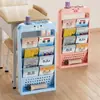 Estantería de escritorio de dibujos animados, mochila para libros de estudiante de pie, soporte para lectura colgante, herramienta organizadora de libros, bolsa de almacenamiento de libros, estante colgante
