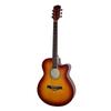 Fábrica Real 40 polegadas Toda Madeira Maciça Borda Colada Violão Violão Folk Violão de Madeira Violão Acústico Tocável