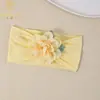 Acessórios de cabelo infantis estilo europeu e americano, tiaras finas florais de verão, confortáveis e macias, projetadas para proteger a moleira, tiaras largas para bebês e crianças pequenas