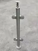 Columna de tubo cuadrado barandilla exterior ranura para vidrio barandilla de balcón columna doméstica pasamanos de escalera interior 304 Leidezhu