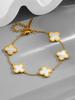Pulsera de acero de titanio que no se desvanece, para mujer, nicho, combina con todo, estilo ins, pulsera para niñas, lujo ligero de alta gama, joyería simple