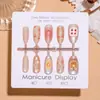 Pegatinas para uñas T918 Toast Diary con diseño de conejo de dibujos animados tridimensional y cerezas, de forma ovalada corta y color claro, para una manicura suave y hermosa