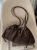 Shuai Mijia 2026 Outono Nova Moda de Alto Valor Bolsa de Ombro Trançada Plissada Bolsa Nuvem Bolsa de Mão da Moda