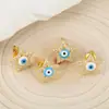 Pendientes Europeos y Americanos Transfronterizos Explosivos Chapados en Oro Cobre Circonita Ojo del Diablo Pendientes de Diseño de Estrella de Cinco Puntas de Nicho de Moda