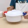 Guantes de Silicona Aislantes del Calor para Dedos para Uso en Cocina, Engrosados, Resistentes a Altas Temperaturas, Guantes Antiescaldaduras, Pinzas para Platos y Bandejas de Horno de Microondas