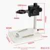 Microscópio Digital Eletrônico USB/AV Suporte de Liga de Alumínio Suporte de Ajuste de Elevação Manual Universal Bancada Funil