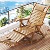 Sillón mecedor plegable de bambú, sillón de salón, descanso para el almuerzo para adultos, balcón, hogar, siesta, silla de ocio, madera maciza para personas mayores, silla de ocio