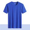 Camiseta de manga corta de seda de hielo para hombre verano ropa de secado rápido deportes al aire libre ocio camiseta de color sólido para hombre fabricantes venta al por mayor