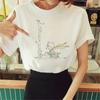 Amazon deseo manga corta europeo y americano divertido patrón estampado de Príncipe camiseta de manga corta de cuello redondo femenina individual cuello redondo