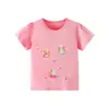 Camiseta Infantil de Manga Curta para Meninas, Estampa de Elfo Cartoon e Floral, Gola Redonda, Em Estoque para Crianças Pequenas, Fornecimento Transfronteiriço, Coleção Primavera/Verão 2026