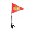 Mástil de Bandera Telescópico de Acero Inoxidable para Motocicleta, Bicicleta, Bicicleta de Montaña para Exteriores, 1.6m, Vehículo Todoterreno, Mástil de Bandera con Pinza de Cocodrilo