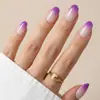 Unhas Portáteis Transfronteiriças, Unhas Postiças Portáteis Simples de Cor Sólida Degradê, Unhas Portáteis Prontas, Adesivos de Unha Portáteis Estilo Longo