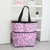 Bolsa de Almacenamiento Plegable Ecológica con Cremallera para Supermercado, Gran Capacidad, Tela Oxford Gruesa y Duradera, Bolsa de Mano para Compras Doméstica