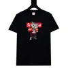 Camiseta de Manga Corta de Algodón Estilo Pareja Moda Callejera Americana Marca Graffiti Divertido Letras Clásicas Estampadas Versión Alta Transfronteriza