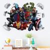 Comercio Exterior Transfronterizo Marvel Avengers Pegatinas Iron Man Capitán América Hulk Personalizadas Autoadhesivas Pegatinas de Pared Venta al por Mayor