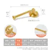 Novo Pingente Estilo Chinês Retrô Maçaneta de Gaveta de Latão Sólido, Puxador de Anel Dourado Antigo de Furo Único para Armário e Porta de Guarda-Roupa