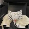 Bolso de hombro bandolera tipo baguette de lunares con lazo estilo coreano 2026 moda casual simple estilo coreano