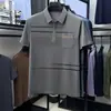Camiseta de verano de manga corta para papá, top de seda helada de secado rápido para hombres de mediana edad, polo para mediana edad y personas mayores, atuendo de abuelo