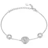 Pulseira de Prata Esterlina S925 Nova da Tonglin com Placa de Diamante do Tempo para Mulheres, Joia de Prata com Design de Nicho com Cravação de Diamante, Disponível Exclusivamente para Vendas Transfronteiriças
