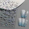 Ins Dulce Fresco Pequeño Serpiente Dorada Pegatina para Uñas Arte 5D Repujado Bronceado Spice Girls Serpiente Plateada Aurora Pegatina para Uñas Joyería SL