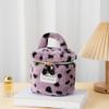 Nueva Bolsa de Cosméticos de Felpa de Gran Capacidad de Alta Gama Portátil Bolsa de Aseo Estampado de Leopardo Bolsa de Almacenamiento de Viaje para Transfronterizo