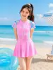 Traje de baño Huirun para Niñas, Tallas Mediana y Grande para Niños, Nuevo de una Pieza para Verano 2026, Traje de Baño Profesional para Niñas, Protección Solar y Secado Rápido