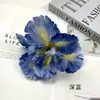 Flor de Iris Simulada Cabeza de Flor de Alicia Headdress DIY Pasador Accesorios de Flor Prop para Ramo de Boda Decoración de Pared de Flores