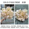 Flores Artificiales Transfronterizas: Hortensia de 5 Cabezas, Hortensia Mallorca sin Hojas de 5 Cabezas para Decoración de Pasillo de Boda y Fondo
