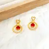 Novos Brincos Ins-Style Doces em Formato de Coração com Micro Zircônias Brilhantes Brincos Simples de Nicho para Mulheres