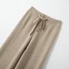 Pantalones de Punto para Mujer en Primavera, Otoño e Invierno, Suaves y Cerosos a Rayas, Aspecto Adelgazante, Cintura Alta, Pierna Recta, Drapeados, Pantalones Largos de Pierna Ancha hasta el Suelo