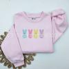 Outono e inverno novo coelho de Páscoa bordado gola redonda suéter suporte de suor personalizado top confortável fofo