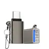 Nuevo adaptador tipo C a USB 3.0 de aleación de zinc con cordón, adaptador OTG, teclado de computadora, disco U, lectura de tarjetas