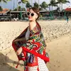 Chal de Estilo Étnico para Verano Mujer 2026 Nuevo Estilo Viaje a Yunnan Protección Solar Bufanda de Seda con Borlas Toalla de Playa