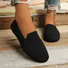 Zapatos Planos Transpirables Slip-On Otoño 2026 para Mujer, Nuevo Estilo de Comercio Exterior, Tallas Grandes, Nuevo Flyknit, Mocasines Cómodos