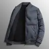 Jaqueta Masculina Leve de Penugem e Algodão Marca Americana Retro Tendência Inverno High-End Casual Jaqueta Casaco Masculino Gola Baseball Tendência