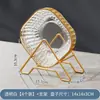 Suporte de Osso Transparente para Casa conjunto plástico borda dourada luxo leve fácil de limpar prato de osso sala de estar multiuso