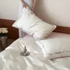 Juego de Cuatro Piezas de Algodón de Fibra Larga Estilo Francés, 100 Piezas, Funda Nórdica de Algodón Puro con Bordado de Precisión, Juego de Cama de Lujo Ligero de Gama Alta 4