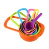 Juego de Tazas Medidoras de Plástico PP al por Mayor Juego de 6 piezas con Escala Taza Arcoíris cuchara medidora cuchara para condimentos cuchara para leche en polvo suministros para hornear