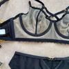 Lingerie de Renda Francesa para Mulheres, Estilo Fino para Seios Grandes, Efeito Redutor, Laterais Alargadas, Coleta Lateral dos Seios, Conjunto de Sutiã Anti-Queda para o Verão
