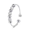 Nuevo conjunto de tres piezas anillo giratorio para el dedo anillo de ansiedad para mujer anillo ajustable conjunto de joyería