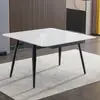 Mesa de Comedor de Pizarra Color Crema para Uso Doméstico en Apartamentos Pequeños, Mesa de Comedor Cuadrada Plegable y Extensible que se Puede Convertir en una Mesa Redonda, Nuevo Modelo 2025