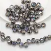 Cuentas sueltas de vidrio con agujero lateral, cuentas de rueda, 8MM, accesorios mágicos para joyería DIY, pulsera, collar, pendientes, accesorios para ropa, bolso