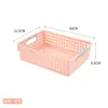Cesta de Almacenamiento Apilable Japonesa Plástico Juguete de Jardín de Infancia Organizador de Libros Cesta de Almacenamiento Piezas Cesta de Almacenamiento de Archivos