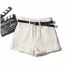 Shorts de Mezclilla para Mujer Nueva Llegada Dobladillo Combinan con Todo Cintura Alta Verano Adelgazantes Delgados Tallas Grandes Sueltos Pierna Ancha Casual Pantalones Cortos Calientes Modernos